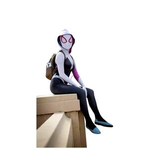 Spider Gwen Stacy Cosplay Life Lycra Fabric Bodysuit & Mask